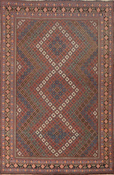 Vegetable Dye Bakhtiari Persian Area Rug 7x10