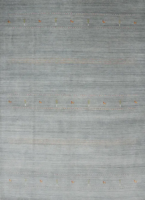 Gray Tribal Gabbeh Square Area Rug 9x9