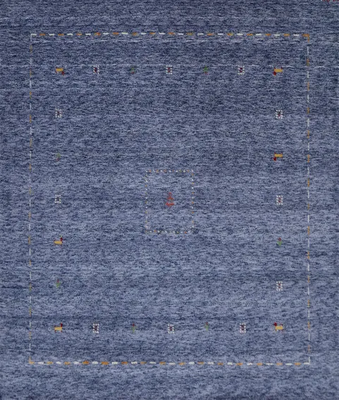 Blue Handmade Gabbeh Square Area Rug 6x6