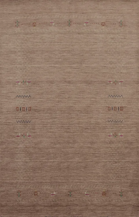Handmade Wool Gabbeh Oriental Area Rug 5x8