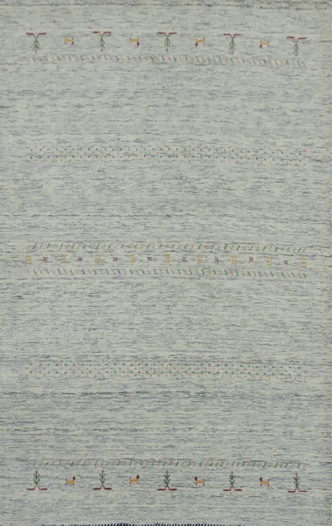 Handmade Wool Gabbeh Oriental Area Rug 5x8