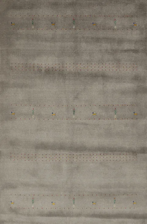 Handmade Wool Gabbeh Room Size Area Rug 6x8