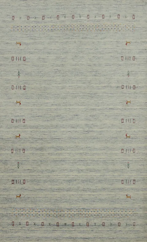 Stylish Gabbeh Area Rug 5x8 Combining Minimalism and Traditional Charm