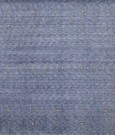 Handmade Blue Gabbeh Square Area Rug 6x6