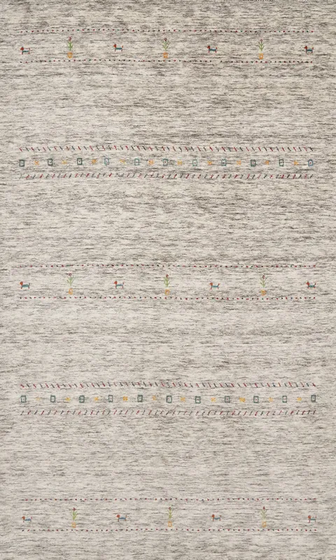 Tribal Wool Gabbeh Handmade Area Rug 6x9