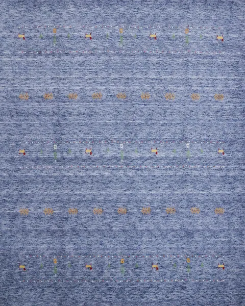Handmade Blue Gabbeh Square Area Rug 6x6