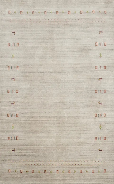 Handmade Wool Gabbeh Oriental Area Rug 5x8