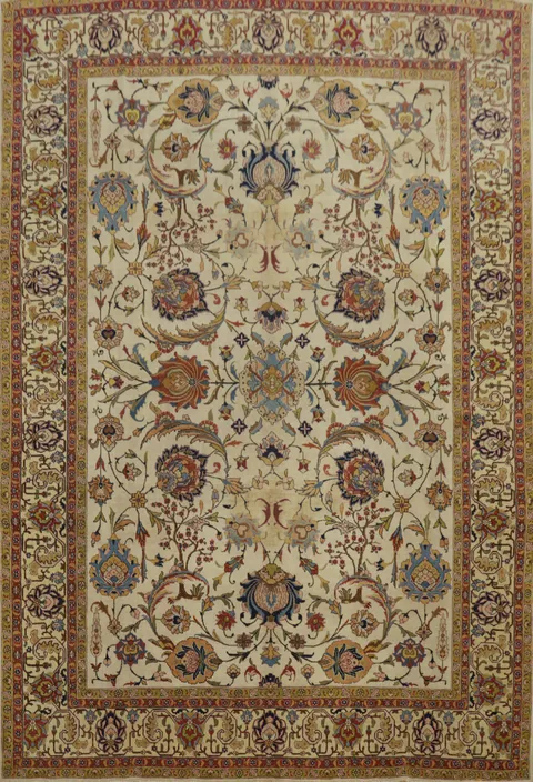 Vegetable Dye Tabriz Persian Large Rug 10x14