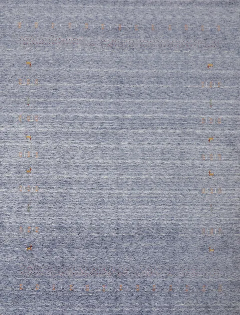 Stylish Gabbeh Area Rug 8x8 with Delicate Tribal Accents