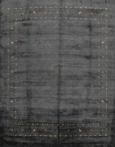 Tribal Gabbeh Handmade Square Area Rug 10x10