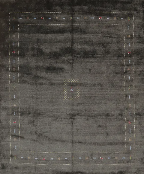 Tribal Gabbeh Square Wool Area Rug 10x10