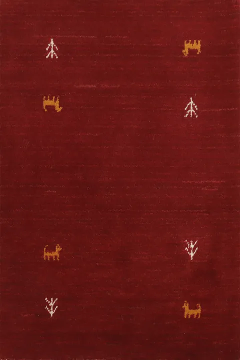 Handmade Gabbeh Rugs Featuring Minimalist Animal Designs