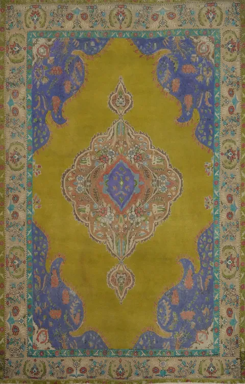Lush Persian Tabriz Area Rug 7x10 with Intricate Design Details