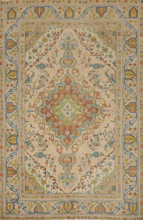 Luxurious Tabriz Persian Rug 7x9 with Exquisite Traditional Patterns