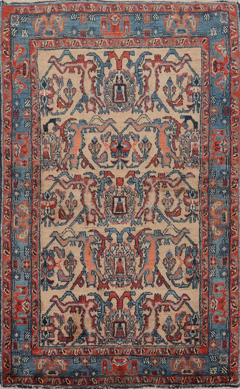Vegetable Dye Wool Heriz Serapi Persian Rug 3x5