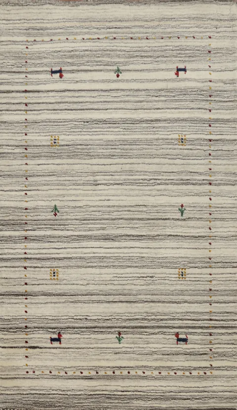 Little Animals Design Wool Gabbeh Accent Rug 3x5