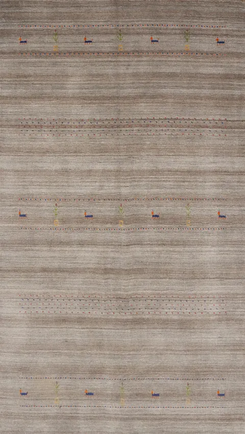 Tribal Gabbeh Handmade Area Rug 5x8