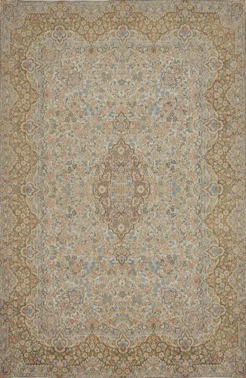 Vegetable Dye Kerman Persian Area Rug 8x11