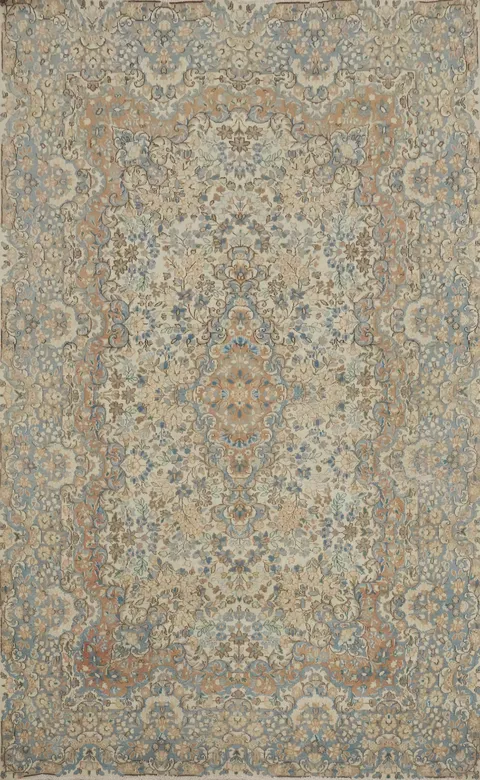Vegetable Dye Kerman Persian Area Rug 5x8