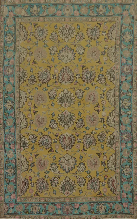Handmade Floral Tabriz Persian Area Rug 6x9