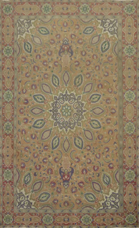 Handmade Floral Tabriz Persian Area Rug 6x9