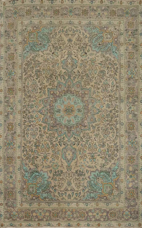 Traditional Floral Tabriz Persian Area Rug 7x10
