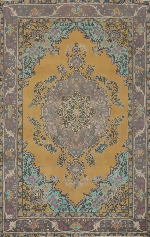 Traditional Wool Tabriz Persian Area Rug 6x9
