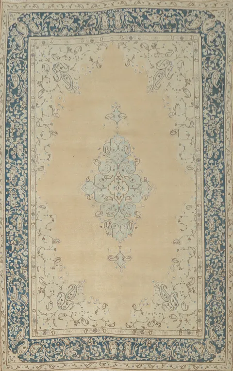 Vegetable Dye Wool Kerman Persian Area Rug 7x10