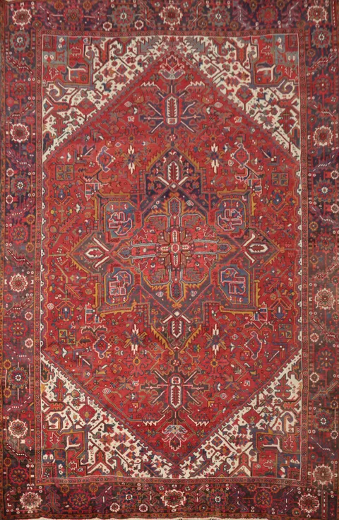 Vegetable Dye Heriz Persian Area Rug 10x13