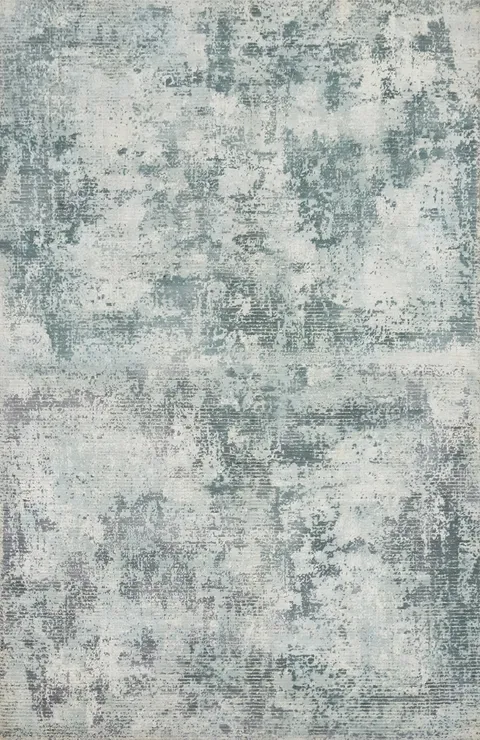 Distressed Look Abstract Area Rug 6x8