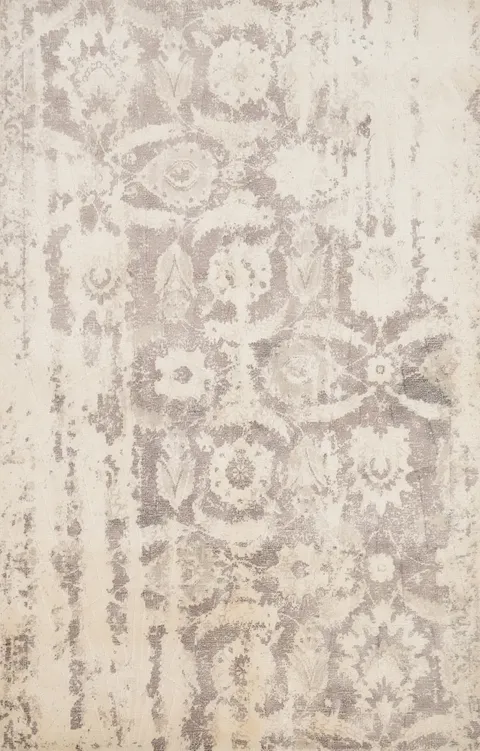 Handmade Abstract Distressed Look Rug 4x6