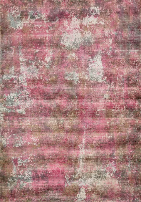 Elegant Pink Marble Effect Abstract Rug 5x7 for Modern Living Spaces