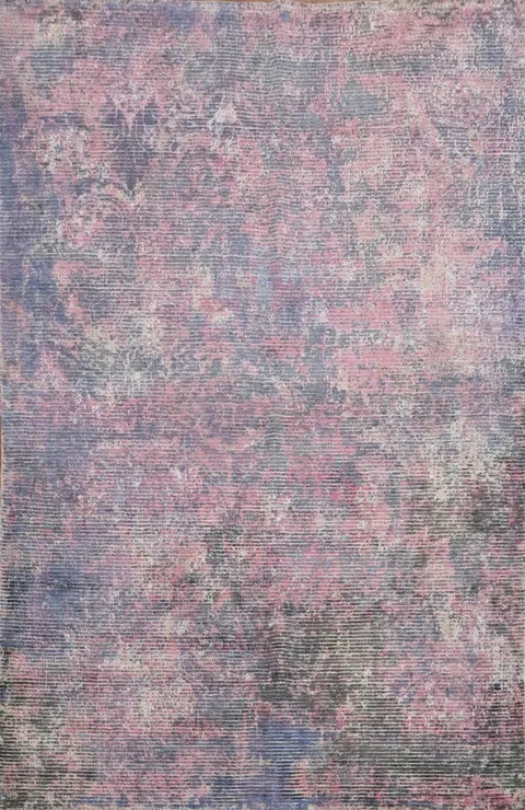 Enchanting Pastel Hues Rug 5x8 Distinctive Blend of Pink and Purple