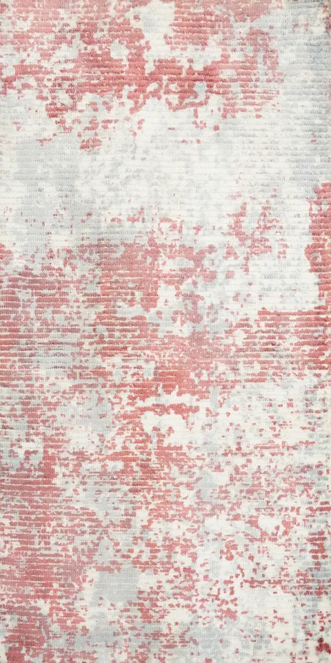 Contemporary Artistic Abstract Rug 2x4 with Distressed Look Design