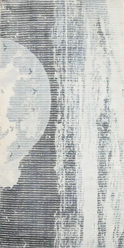 Moonlit Harmony Textured Gray Abstract Rug 2x4 for Chic Spaces