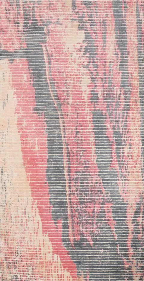 Luxury Abstract Rug 2x4 with Vibrant Colors and Creative Patterns