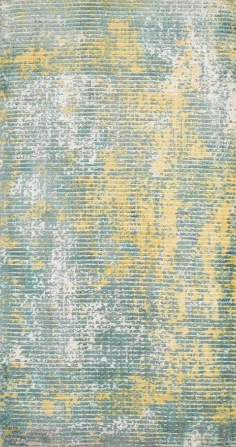 Distressed Look Abstract Oriental Rug 2x4