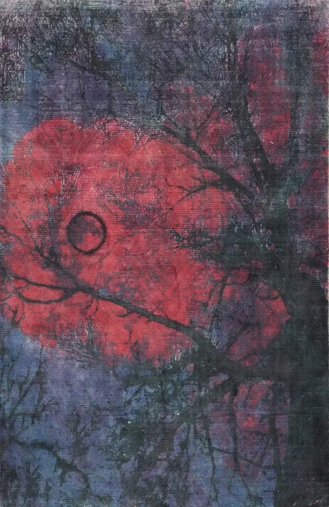 Enchanting Twilight Forest Modern Abstract Rug 6x8
