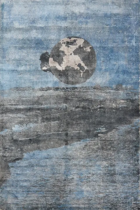 Celestial Escape Design Mystical Moonlit Rug 6x8