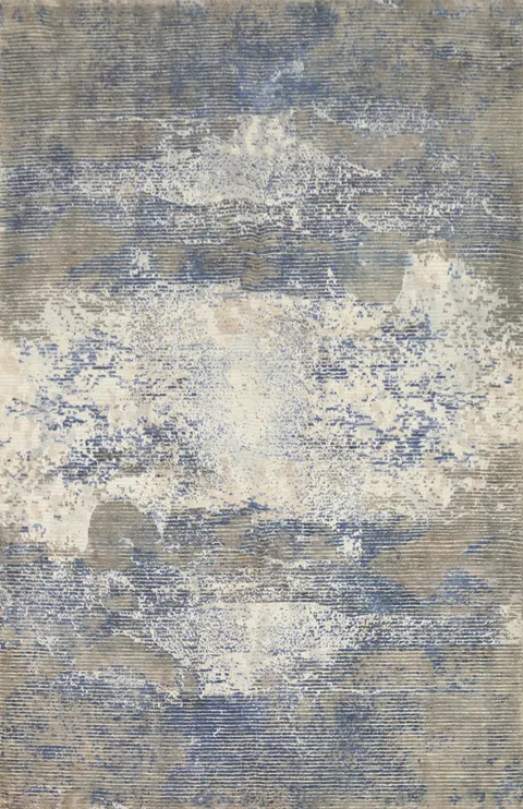 Distressed Look Abstract Oriental Area Rug 6x8