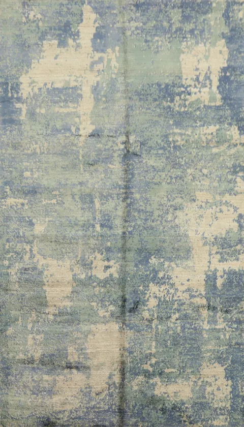 Distressed Look Abstract Oriental Area Rug 5x8
