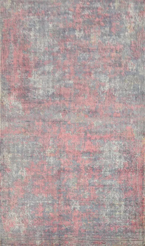Distressed Look Abstract Oriental Area Rug 5x8