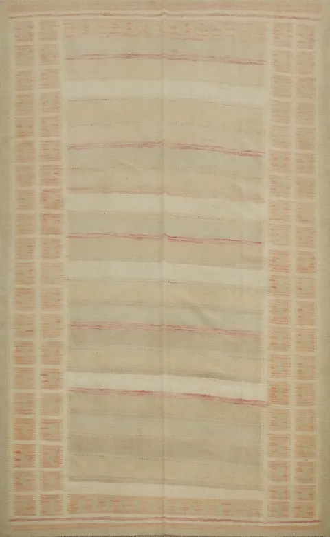 Handwoven Elegant Striped Classic Kilim Area Rug 7x10