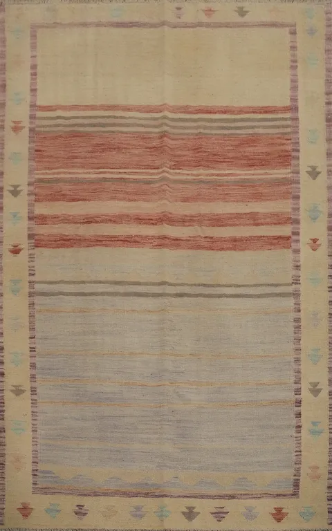 Rustic Kilim Style Rug 5x7 Ideal for Adding Warmth and Texture