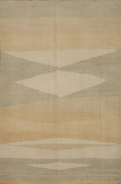 Muted Geometric Kilim Modern Rug 5x7 for Stylish Homes