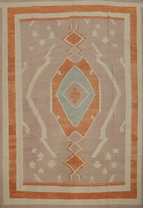 Geometric Kilim Handwoven Area Rug 8x10