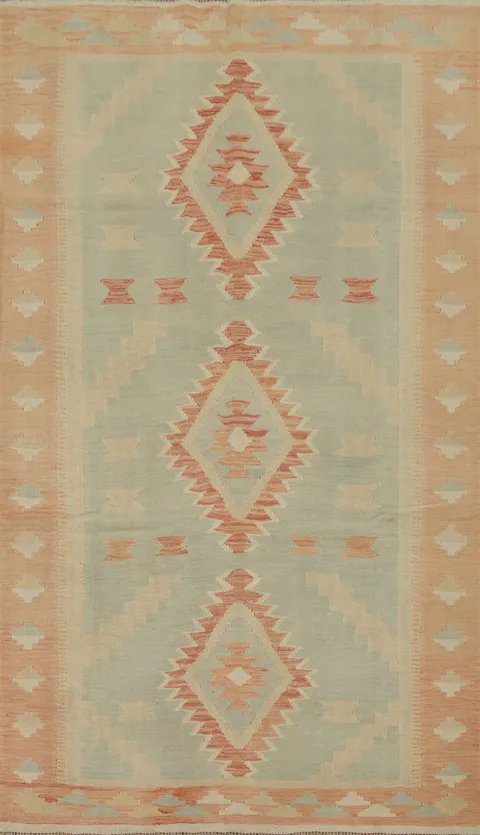 Tribal Wool Kilim Handwoven Area Rug 5x8