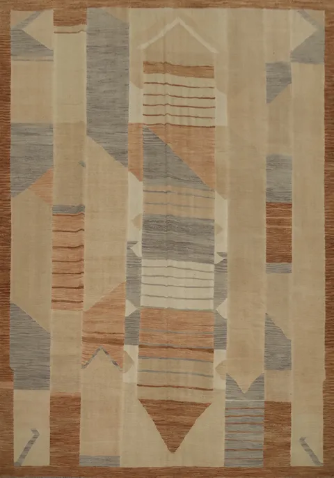 Vegetable Dye Kilim Handwoven Area Rug 8x10