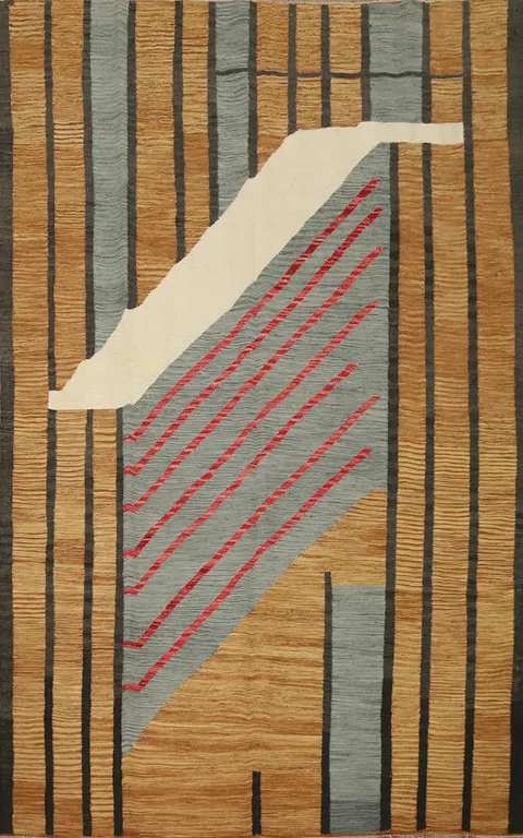 Vegetable Dye Kilim Handwoven Area Rug 6x9