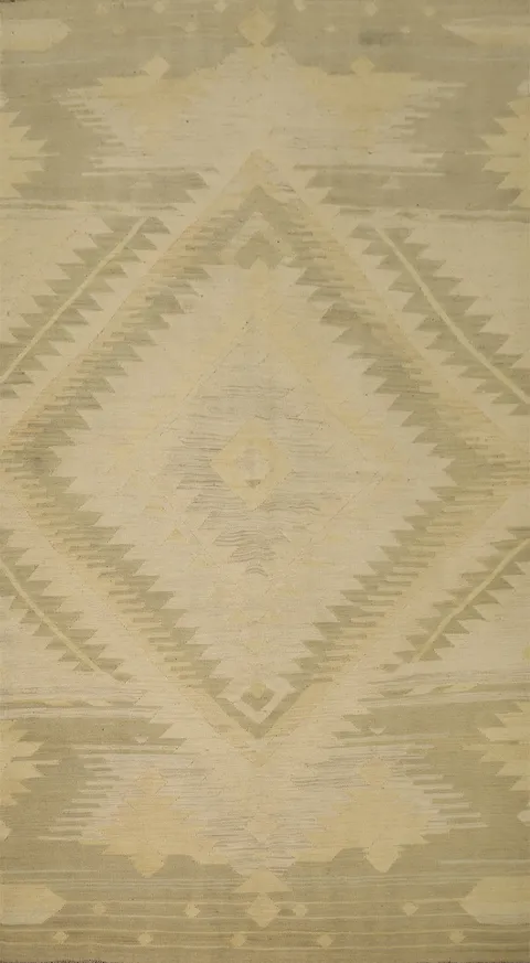 Geometric Kilim Vegetable Dye Area Rug 5x8